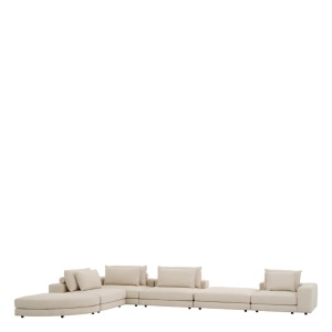 Canapea modulara design LUX Lounge Club, Nuoro beige - Img 9