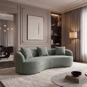 Canapea semicirculara, Tesatura Boucle, Salvie, ATELIER 230cm