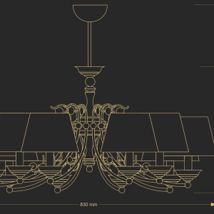 Candelabru 10 brate design clasic realizat manual CASAMIA - Img 3