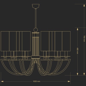 Candelabru 10 brate elegant design clasic realizat manual Lea - Img 3