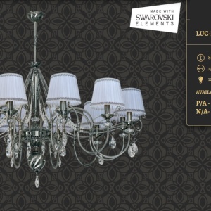 Candelabru 12 brate design clasic realizata manual, Cristal Swarovski Luca - Img 2