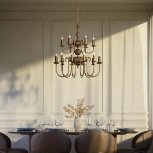 Candelabru 18 brate din alama stil clasic Petalo - Img 7