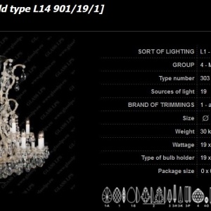 Candelabru 19 brate Maria Theresa cristal Bohemia L14 303/19/1 46559 universul-luminii.ro