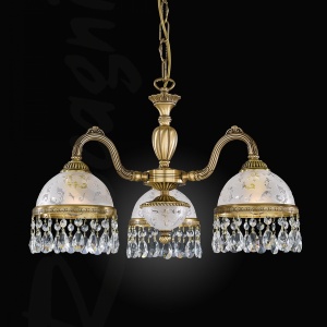 Candelabru 3 brate design clasic realizat manual din alama si Cristal Scholer 6200 105249 universul-luminii.ro