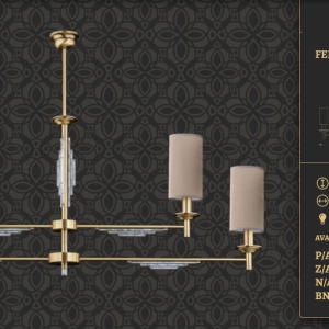 Candelabru 4 brate realizat manual Fellino 87539 universul-luminii.ro