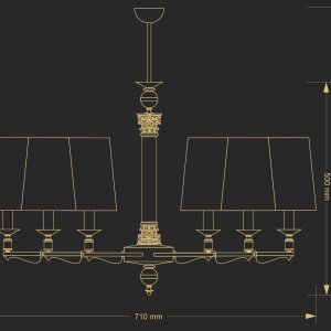 Candelabru 6 brate elegant design clasic MERANO - Img 5