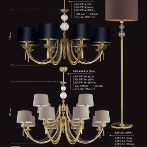 Candelabru 6 brate elegant design clasic Zaffiro - Img 11