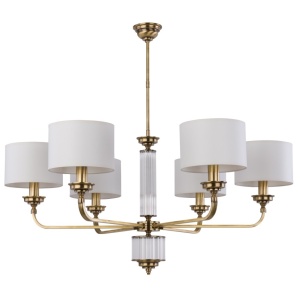 Candelabru 6 brate modern realizat manual Verde