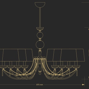 Candelabru 8 brate elegant design clasic Zaffiro - Img 3