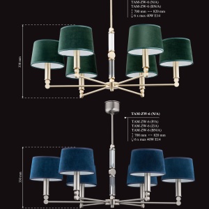 Candelabru 8 brate elegant realizat manual TAMARA 187289 universul-luminii.ro