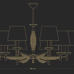 Candelabru 8 brate realizat manual Fellino 77169 universul-luminii.ro