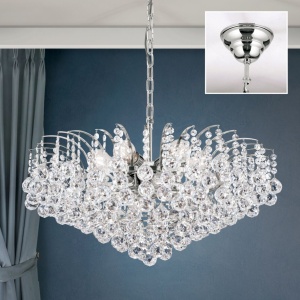 Candelabru cristal Asfour design lux KRISTALL KLASSISCH 10L chrome plated/clear 161399 universul-luminii.ro