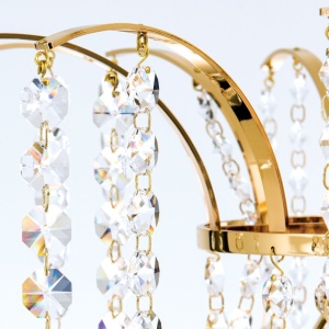 Candelabru cristal Asfour design lux KRISTALL KLASSISCH 3L gold/clear 239399 universul-luminii.ro