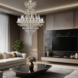 Candelabru Cristal Bohemia Exclusive 36 brate MARIA TEREZIA 74 - Img 3