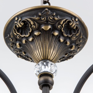Candelabru cristal design lux LA BOHEME D-60cm 5L old patina 239519 universul-luminii.ro