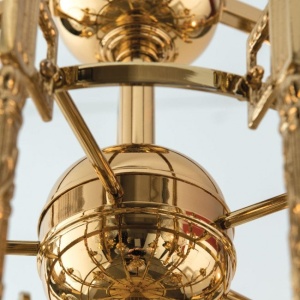 Candelabru cu 21 brate, elegant design LUX Budapest, auriu LU 1440/5+10+5+1 gold/411 klar-Schliff OR 68689 universul-luminii.ro