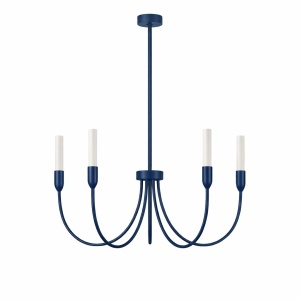 Candelabru cu 5 brate AUGUSTINE blue/alb