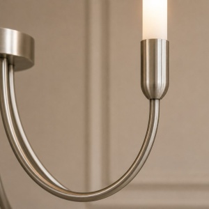Candelabru cu 5 brate AUGUSTINE nickel/alb - Img 7
