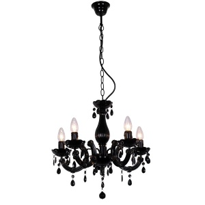 Candelabru cu 5 brate MAGNOLIA, negru RLD94016-5B ZL