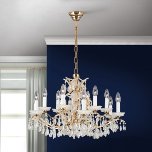 Candelabru de lux cristal Scholer Hirohito 6+6L 24K gold plated 99759 universul-luminii.ro