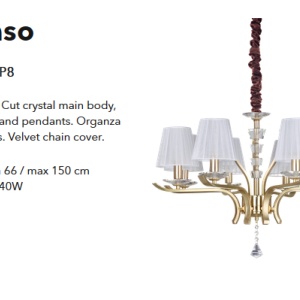 Candelabru design clasic PEGASO SP8 alama 197739 66279 universul-luminii.ro