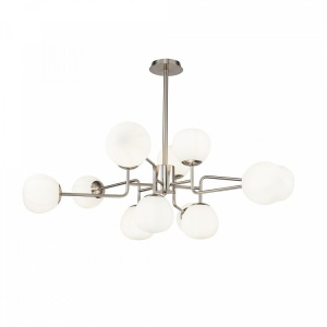 Candelabru design deosebit Erich nickel, 12L MYMOD221-PL-12-N - Img 2