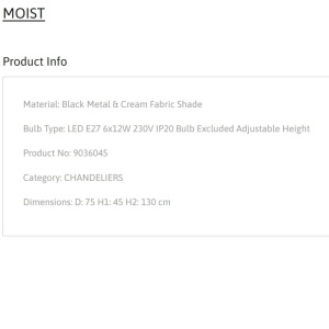 Candelabru design elegant MOIST 6L - Img 3