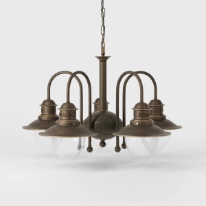 Candelabru design italian din alama si sticla Al Mare - Img 5