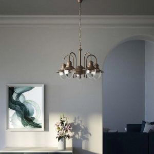 Candelabru design italian din alama si sticla Al Mare - Img 15