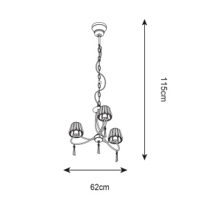 Candelabru design modern Paria 3L - Img 3
