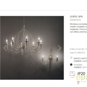 Candelabru design rustic CORTE SP8 RUGGINE 057194 - Img 3