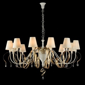 Candelabru elegant cu 12 brate, design modern Intreccio alb MYARM010-12-W 181469 universul-luminii.ro