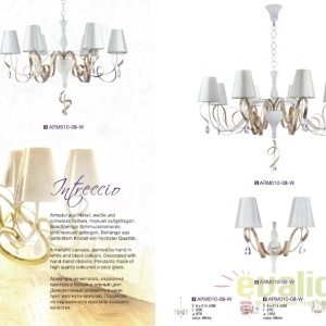 Candelabru elegant cu 12 brate, design modern Intreccio alb MYARM010-12-W 63149 universul-luminii.ro