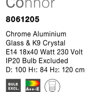 Candelabru elegant cu cristale K9 Connor 18L - Img 4