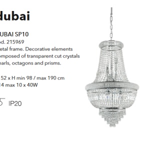 Candelabru elegant design clasic DUBAI SP10 CROMO 215969 - Img 4