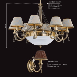 Candelabru elegant design clasic Roma - Img 7
