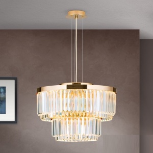 Candelabru, Lustra LED design LUX PRISM, 24K gold plated 197279 universul-luminii.ro