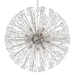 Candelabru LUX design modern DUNKIRK nichel lucios, cu 16 surse de lumina