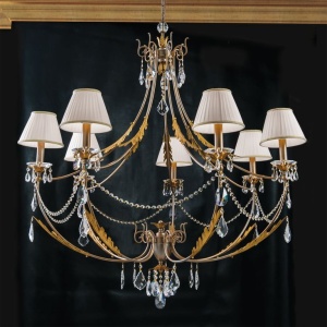 Candelabru LUX super elegant cu 12 brate Miramare LU 2406/8+4 silver-goldOR