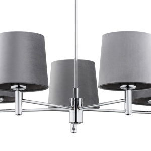 Candelabru modern design elegant BOLZANO 5L gri 103179 universul-luminii.ro