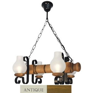 Candelabru rustic fabricat manual din lemn Rustic WOOD-RU-SP4 - Img 10