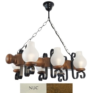 Candelabru rustic fabricat manual din lemn Rustic WOOD-RU-SP6 - Img 7