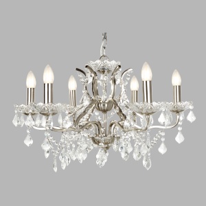 Candelabru stil clasic cu 6 brate Paris argintiu satin 8736-6SS SRT 58909 universul-luminii.ro