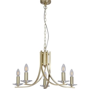 Candelabru stil elegant metal alama Ascona 5L 624829 universul-luminii.ro