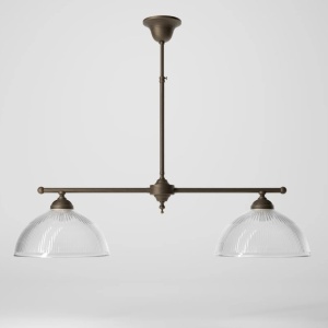Candelabru stil neoclasic din alama si sticla Elide - Img 3