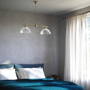 Candelabru stil neoclasic din alama si sticla Elide - Img 13