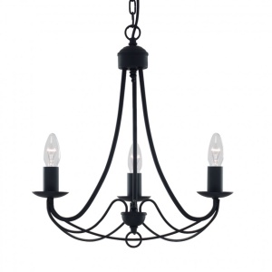 Candelabru traditional stil clasic Maypole negru 3L 6343-3BK SRT