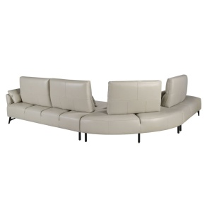 Coltar 5 locuri, Spatar Reglabil, Sezlong Stanga, Cowhide sand - Img 3