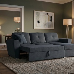 Coltar extensibil, material texturat gri, APARTMENT 245cm - Img 8