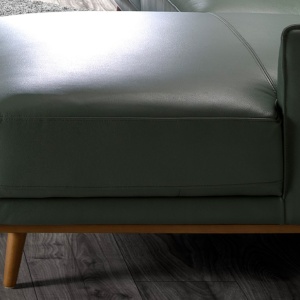 Coltar LUX design italian cu sezlong dreapta Cowhide verde - Img 10